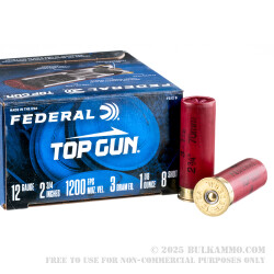 250 Rounds of 12ga Ammo by Federal - 1 1/8 ounce #8 shot