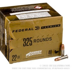 325 Rounds of .22 LR Ammo by Federal HammerDown - 40gr CPHP