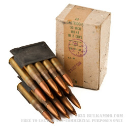 320 Rounds of 30-06 Springfield M1-Garand Ammo by Pakistani Surplus - 150gr FMJ