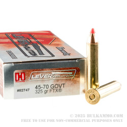 20 Rounds of .45-70 Ammo by Hornady LEVERevolution- 325gr FTX