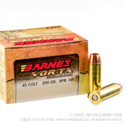 20 Rounds of .45 Long-Colt Ammo by Barnes - 200gr XPB HP