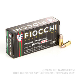 50 Rounds of 9mm Ammo by Fiocchi - 100gr Frangible