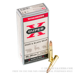 200 Rounds of 30-30 Win Ammo by Winchester Super-X - 150gr JHP