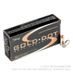 1000 Rounds of .40 S&W Ammo by Speer Gold Dot LE - 155gr JHP