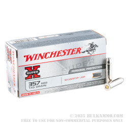 500 Rounds of .357 Mag Ammo by Winchester Super X - 115gr Silvertip JHP