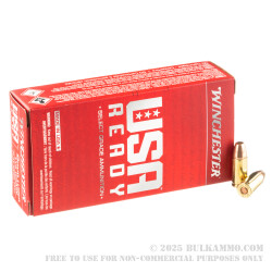 50 Rounds of 9mm Ammo by Winchester USA Ready - 115gr FMJ FN