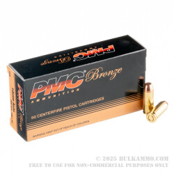 50 Rounds of 10mm Ammo by PMC - 200gr FMJTC