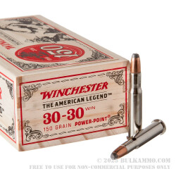 20 Rounds of 30-30 Win Ammo by Winchester - 150gr PP