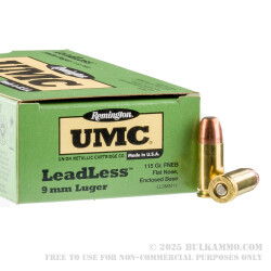 50 Rounds of 9mm Ammo by Remington - 115gr FNEB