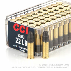 50 Rounds of .22 LR Ammo by CCI - 40gr LFN