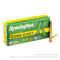 20 Rounds of 30-30 Win Ammo by Remington - 150gr SP