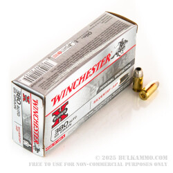 50 Rounds of .380 ACP Ammo by Winchester - 85gr JHP