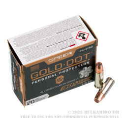 20 Rounds of .30 Super Carry Ammo by Speer Gold Dot - 115gr JHP