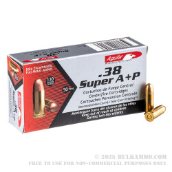 50 Rounds of .38 Super Ammo by Aguila - 130gr FMJ