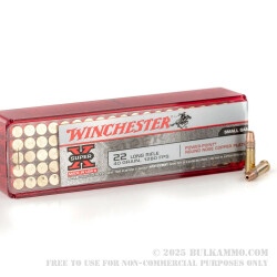 100 Rounds of .22 LR Ammo by Winchester Super-X - 40gr Power Point 