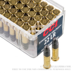 500 Rounds of .22 LR Standard Velocity Ammo by CCI - 40gr LRN