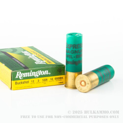 5 Rounds of 12ga Ammo by Remington - 3" 000 Buck