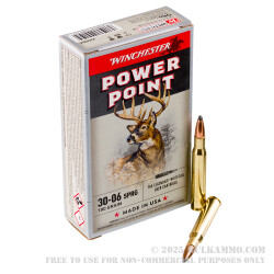 20 Rounds of 30-06 Springfield Ammo by Winchester - 180gr PP