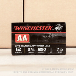 250 Rounds of 12ga Ammo by Winchester AA - 1 ounce #7 1/2 shot