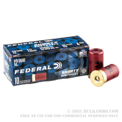 100 Rounds of 12ga Ammo by Federal Shorty Shotshell - #4 Buck