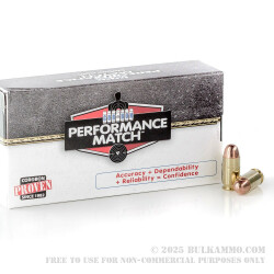 50 Rounds of .45 ACP Ammo by Corbon Performance Match - 230gr FMJ