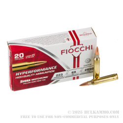 200 Rounds of .223 Ammo by Fiocchi - 69gr MatchKing HPBT