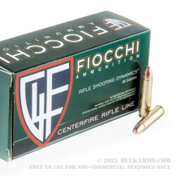 50 Rounds of .30 Carbine Ammo by Fiocchi Shooting Dynamics- 110gr FMJBT