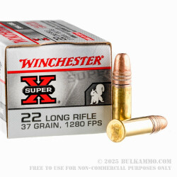 500 Rounds of .22 LR Ammo by Winchester Super-X - 37gr CPHP