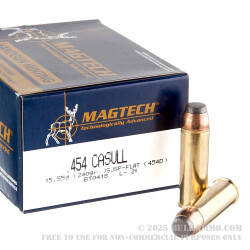 20 Rounds of .454 Casull Ammo by Magtech - 240gr SJSP