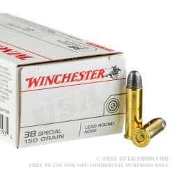 50 Rounds of .38 Spl Ammo by Winchester - 150gr LRN