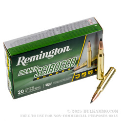 20 Rounds of 30-06 Springfield Ammo by Remington - 180gr Scirocco Bonded