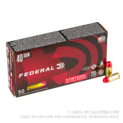 500 Rounds of .40 S&W Ammo by Federal Syntech Action Pistol - 205gr Total Synthetic Jacket