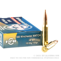 200 Rounds of .308 Win Ammo by Prvi Partizan Match - 155gr HPBT