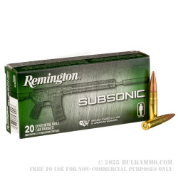 200 Rounds of .300 AAC Blackout Ammo by Remington Subsonic - 220gr OTFB