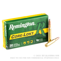 200 Rounds of 30-06 Springfield Ammo by Remington Core-Lokt - 220gr SP