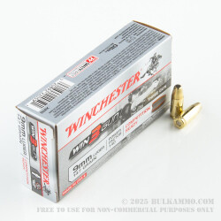 50 Rounds of 9mm Ammo by Winchester 3-Gun - 147gr BEB