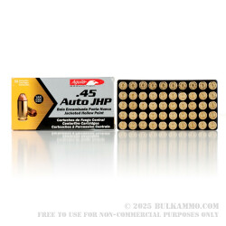 50 Rounds of .45 ACP Ammo by Aguila - 185gr JHP