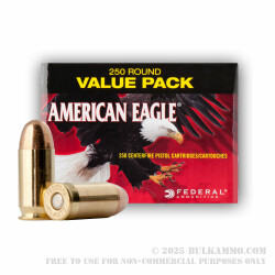 250 Rounds of .45 ACP Ammo by Federal - 230gr FMJ