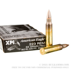 500 Rounds of .223 Ammo by Federal American Eagle - 55gr FMJBT