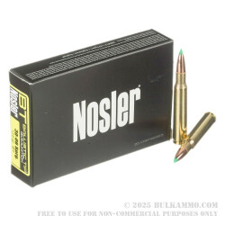 20 Rounds of 30-06 Springfield Ammo by Nosler Ammunition - 125gr Nosler Ballistic Tip