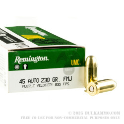 500 Rounds of .45 ACP Ammo by Remington - 230gr MC