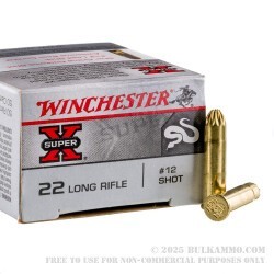 500 Rounds of .22 LR Ammo by Winchester Super-X - 29gr #12 shot 500 Rounds of .22 LR Ammo by Winchester Super-X - 29gr #12 shot