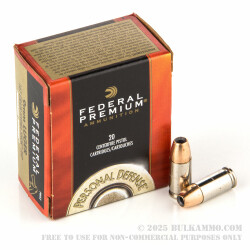 500 Rounds of 9mm Ammo by Federal Personal Defense - 147gr Hydra-Shok JHP