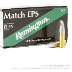 50 Rounds of .22 LR Match Ammo by Remington Eley - 40gr LFN