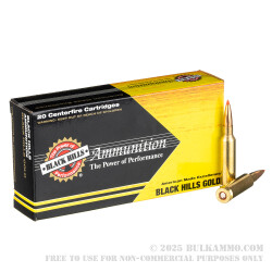 20 Rounds of 6.5 Creedmoor Ammo by Black Hills Gold - 120gr GMX