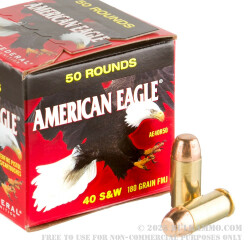 50 Rounds of .40 S&W Ammo by Federal - 180gr FMJ