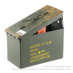 1 Fair Condition Surplus Mil-Spec 50 Cal M2A1 Green Ammo Can