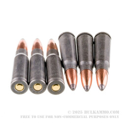 100 Rounds of 7.62x39mm Ammo by Tula - 154gr Soft Point