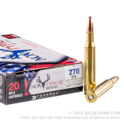 20 Rounds of .270 Win Ammo by Federal Non-Typical Whitetail - 130gr SP