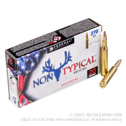 20 Rounds of .270 Win Ammo by Federal Non-Typical Whitetail - 130gr SP